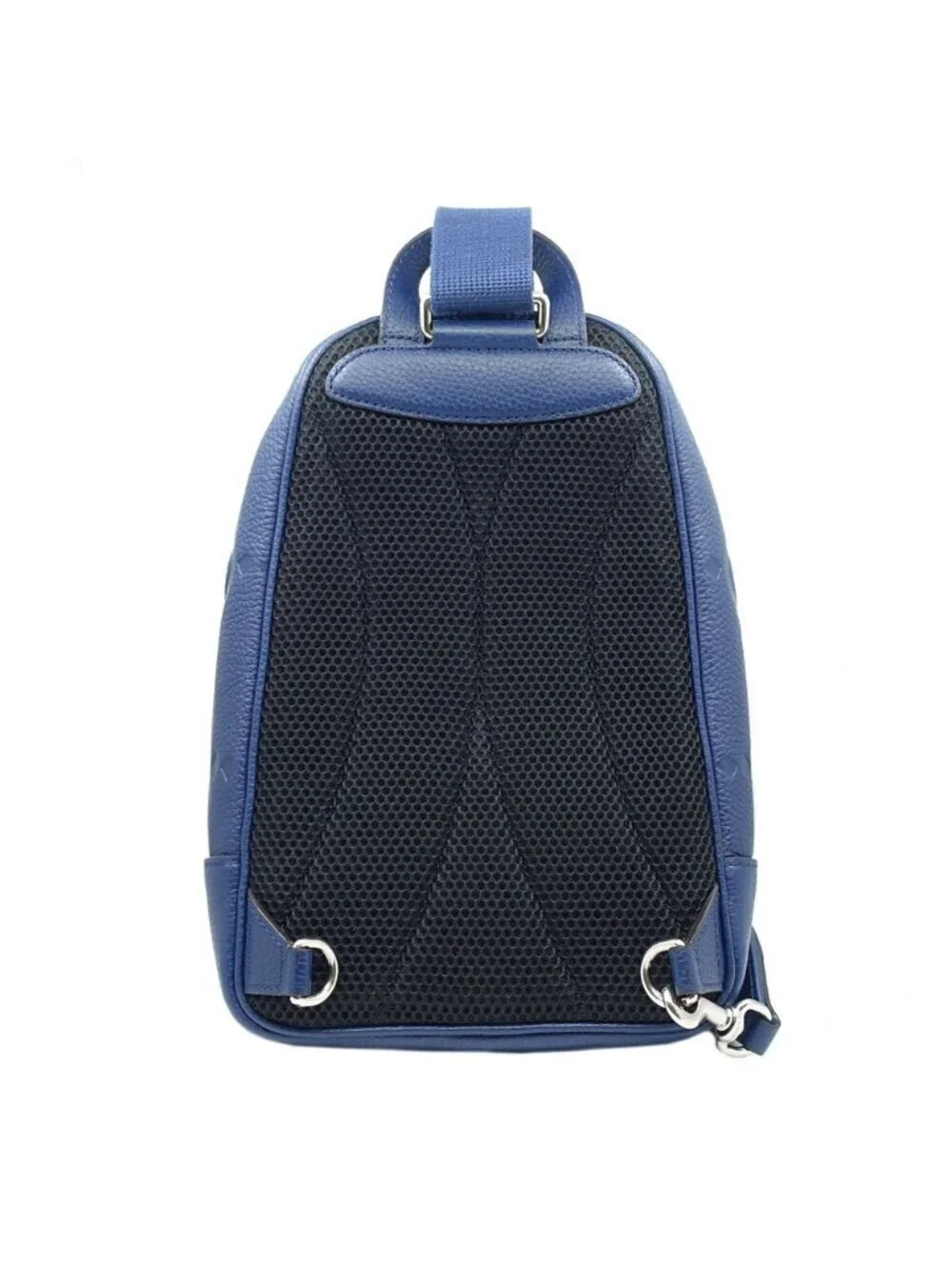Gucci Cross Belt Bag Jumbo GG Navy Silver